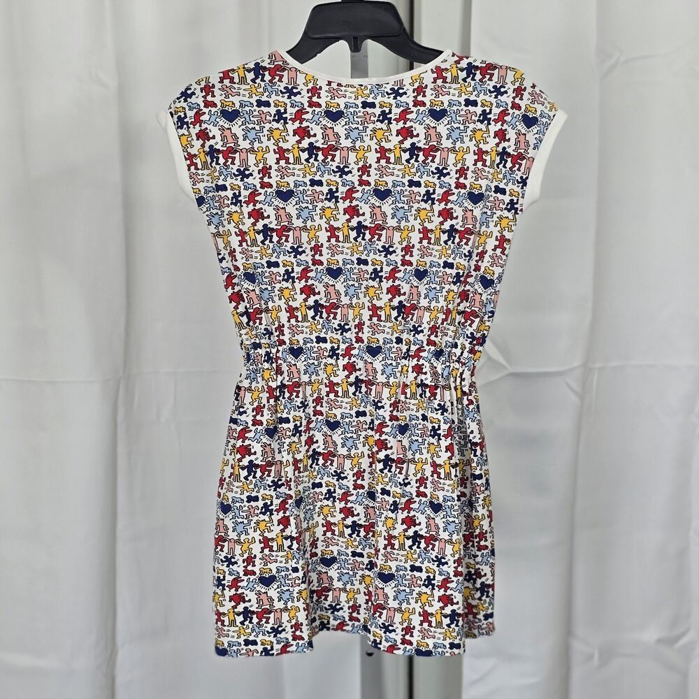 Lacoste X Keith Haring Girls Dress Size 10 Multicolor Casual 90s Artsy Kids - Picture 4 of 6